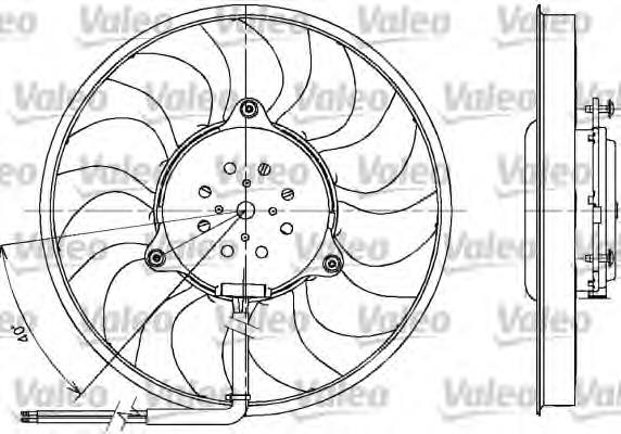 698612 VALEO електровентилятор охолодження в зборі (двигун + крильчатка)