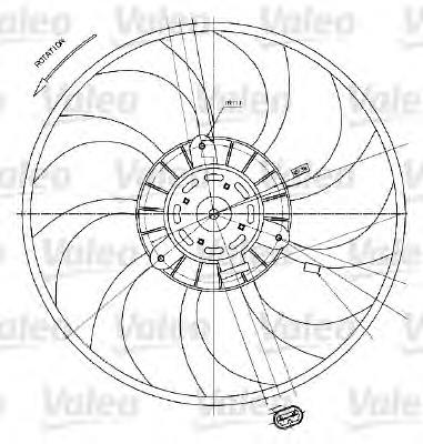 Вентилятор радіатора VALEO 698424 ціна, від 63.35 USD