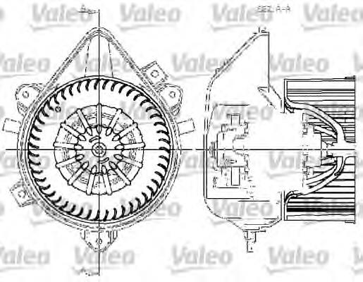 Купити 698534 VALEO Електродвигуни (електродвигун обігрівача) або розетка причепа штепсельная