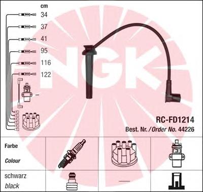 Дроти запалювання NGK 44226 ціна, від 35.18 USD