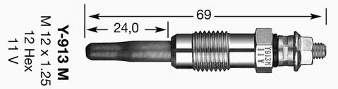 Свічка накалу 3965 NGK