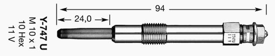Свічка накалу 4694 NGK