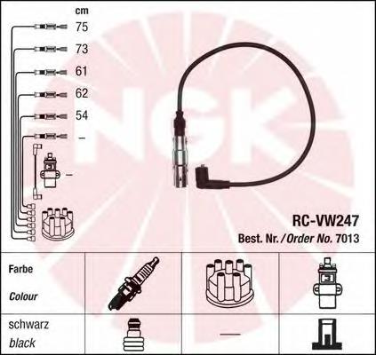 Купити 7013 NGK Провід високовольтні, комплект