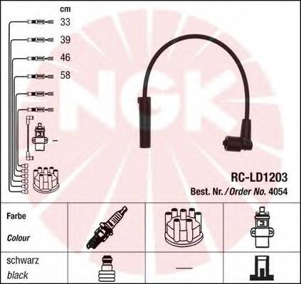Дріт високовольтний NGK 4054