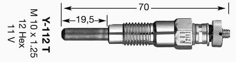 Свічка накалу 6327 NGK