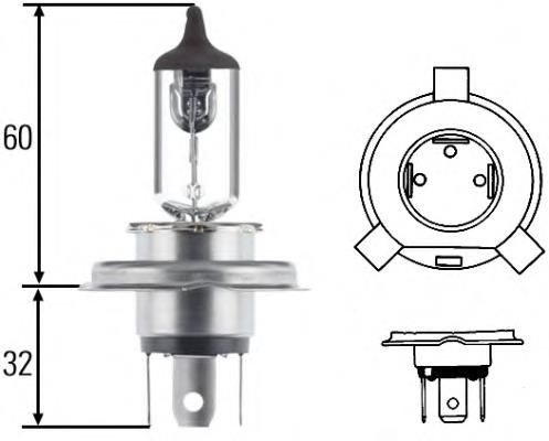 Лампочка галогенна 8GJ002525511 HELLA