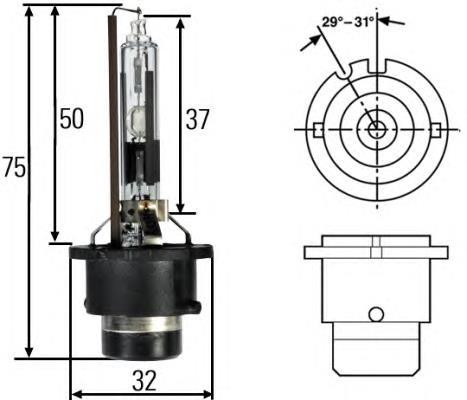 Ксенон HELLA 8GS007001241 ціна, від 47.65 USD