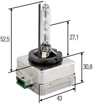 Ксенон HELLA 8GS009028311 ціна, від 55.31 USD