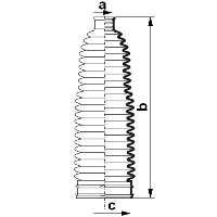 Пильник рульового механізму/рейки, лівий 84084 GKN-Spidan