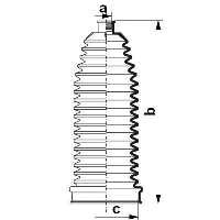 Пильник рульового механізму/рейки 84093 GKN-Spidan