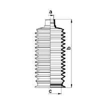 Пильник рульового механізму/рейки 84074 GKN-Spidan