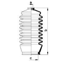 Пильник рульового механізму/рейки 83866 GKN-Spidan