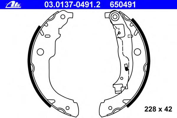 Колодки гальмові задні, барабанні 03013704912 ATE