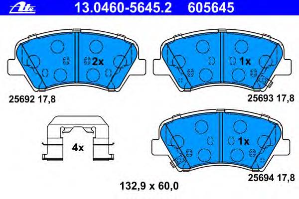 Тормозні колодки ATE 13046056452