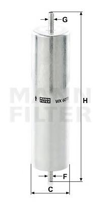 Фільтр тонкого очищення палива Mann-Filter WK6021 ціна, від 25.61 USD