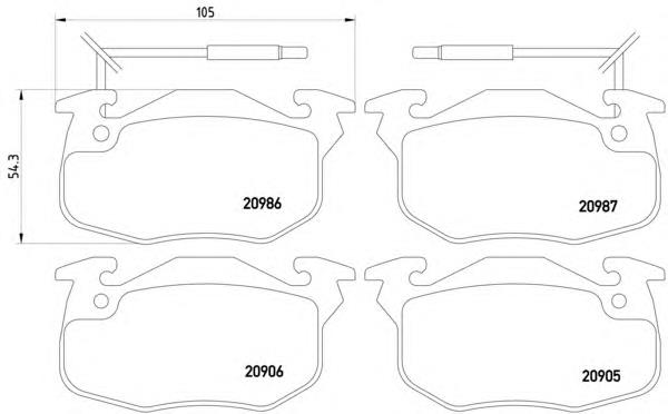 Колодки гальмівні передні, дискові 8DB355018961 HELLA