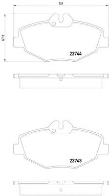 Купити 8DB355018731 HELLA Колодки гальмівні передні, дискові