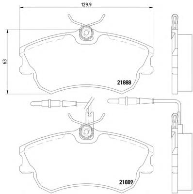 Колодки гальмівні передні, дискові 8DB355019261 HELLA