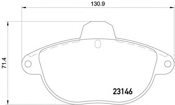 Колодки гальмівні передні, дискові 8DB355019281 HELLA