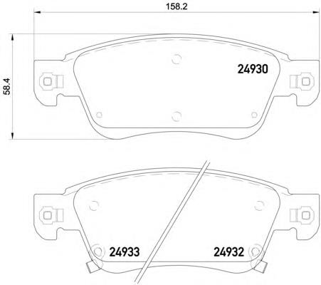 Колодки гальмівні передні, дискові 8DB355020061 HELLA