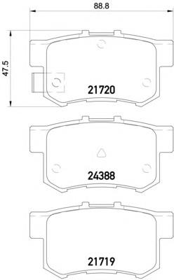 Купити 8DB355015611 HELLA Задні колодки