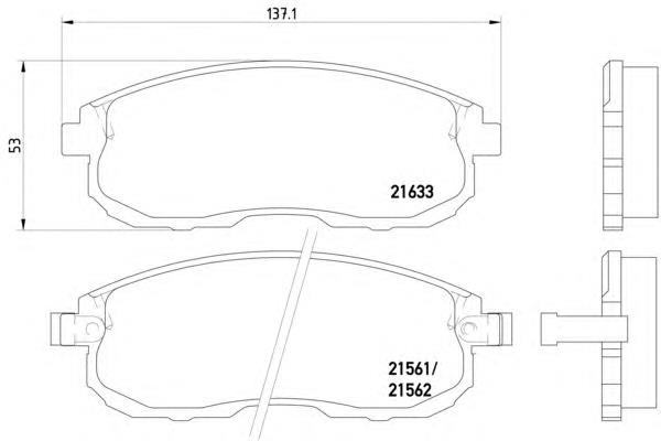 Купити 8DB355016381 HELLA Колодки гальмівні передні, дискові