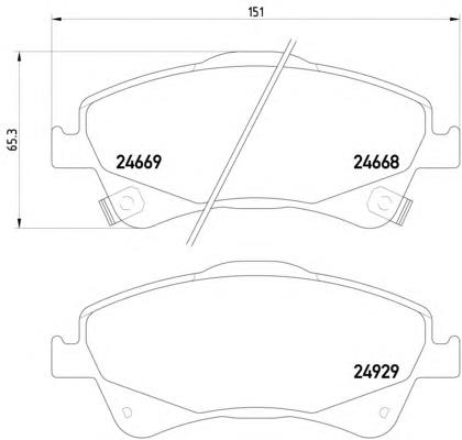 Купити 8DB355014881 HELLA Колодки гальмівні передні, дискові