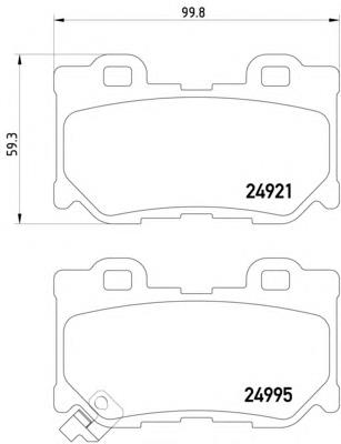 Купити 8DB355015421 HELLA Задні колодки