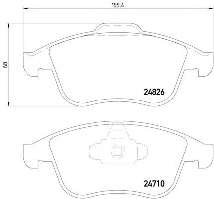 Купити 8DB355015041 HELLA Колодки гальмівні передні, дискові