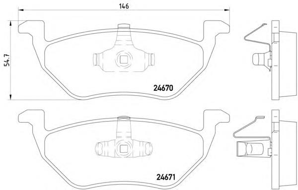 Купити 8DB355014951 HELLA Задні колодки