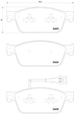 Купити 8DB355014981 HELLA Колодки гальмівні передні, дискові