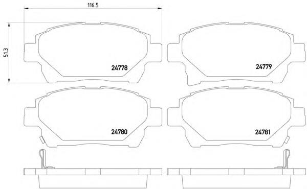 Купити 8DB355014601 HELLA Колодки гальмівні передні, дискові