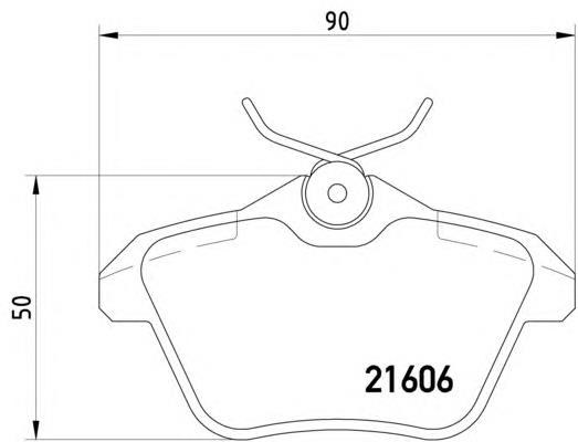 Колодки гальмові задні, дискові 8DB355018291 HELLA