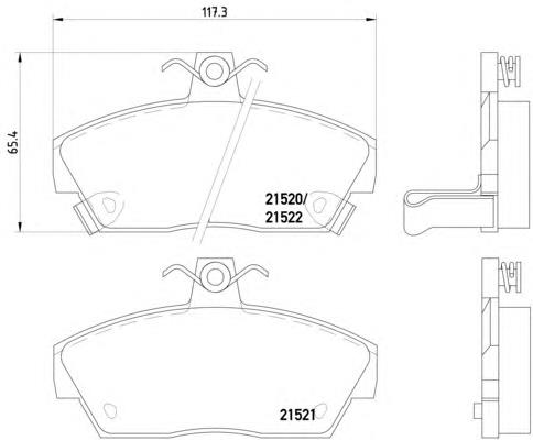 Колодки гальмівні передні, дискові 8DB355018161 HELLA