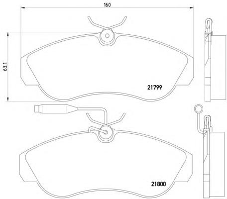 Передні тормозні колодки 8DB355018151 HELLA