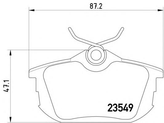 Купити 8DB355018271 HELLA Задні колодки