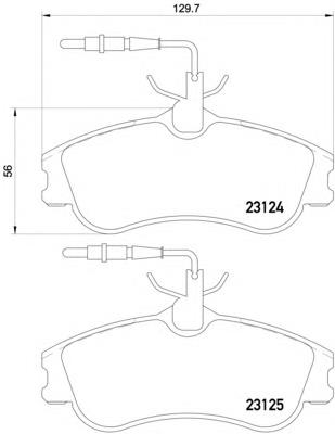 Колодки гальмівні передні, дискові 8DB355018261 HELLA