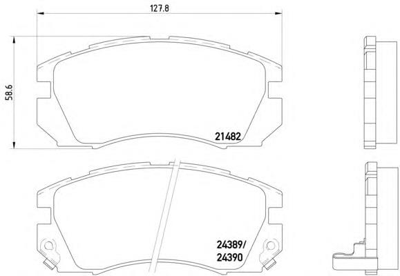 Колодки гальмівні передні, дискові 8DB355016881 HELLA