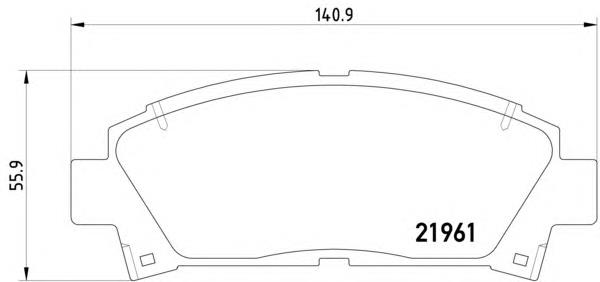 Колодки гальмівні передні, дискові 8DB355016721 HELLA