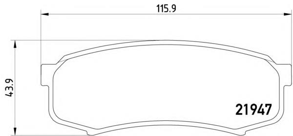 Задні гальмівні колодки 8DB355016831 HELLA