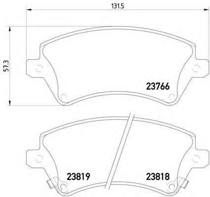Купити 8DB355017241 HELLA Колодки гальмівні передні, дискові