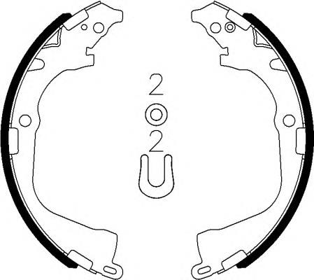 Купити 8DB355022061 HELLA Колодки гальмові задні, барабанні