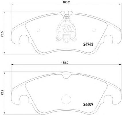 Купити 8DB355013751 HELLA Колодки гальмівні передні, дискові