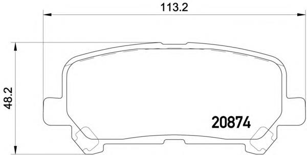 Купити 8DB355020601 HELLA Задні колодки