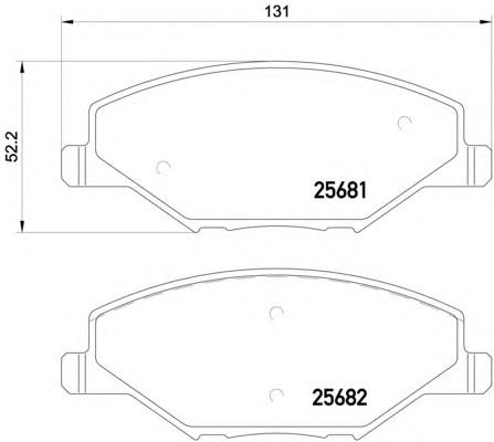 Передні тормозні колодки RD25681STD Rider