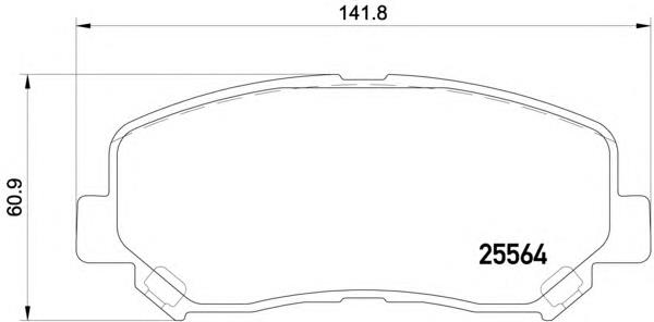 Передні тормозні колодки 8DB355020511 HELLA