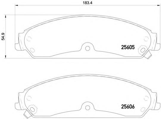 Колодки гальмівні передні, дискові 8DB355020541 HELLA