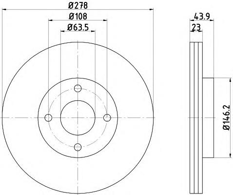 Купити 8DD355118181 HELLA Ротор гальмівний