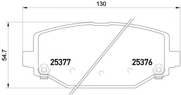 Задні гальмівні колодки HELLA 8DB355020311 ціна, від 40.57 USD