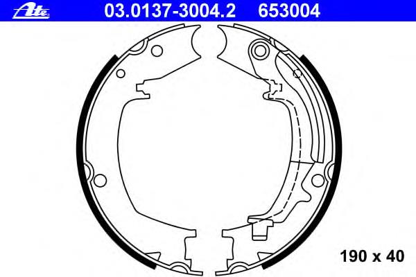 Колодки ручника / стоянкового гальма ATE 03013730042 ціна, від 33.45 USD